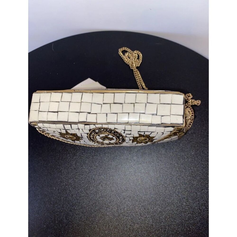 Antik Kraft Bohemian Style Womens Metal Honey Clutch/ Crossbody Bag NWT - Picture 6 of 9